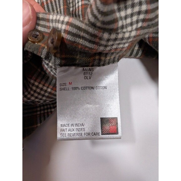 Woolrich Button Up Long Sleeve Shirt Mens Medium Multicolor Plaid Pocket Cotton - Picture 6 of 8